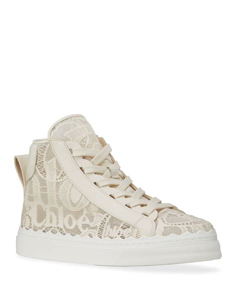 chloe high top lace sneakers|chloe lauren sneakers sale.